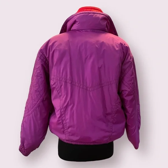 Vintage Kaelin Ski Wear Snuggler insulated jacket purple red geometric like new - Picture 5 of 16